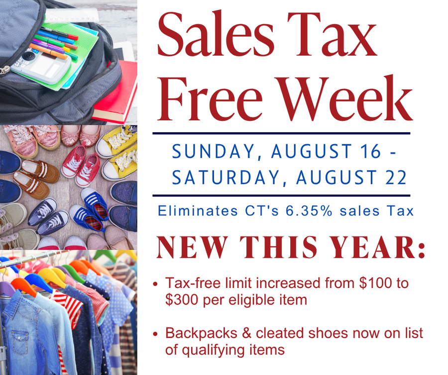Tax-Free Week Starts on Aug. 16 